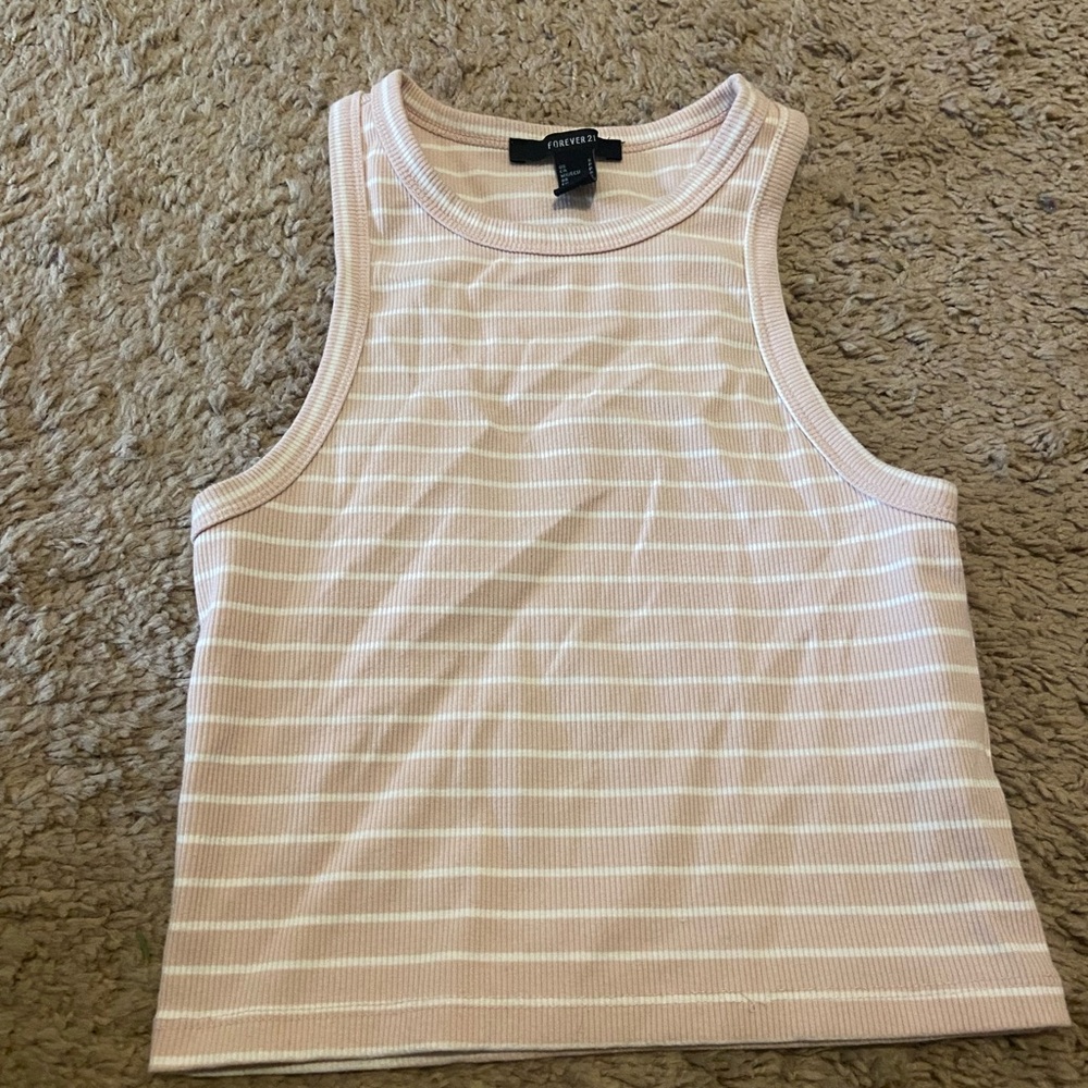Pink Striped Tank Top